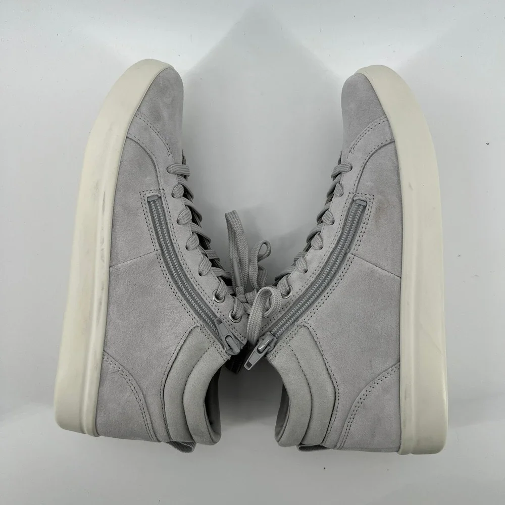 Vionic Women 8.5 Rosemont Suede Side-Zip Casual Sneakers Vapor Grey Arch Support